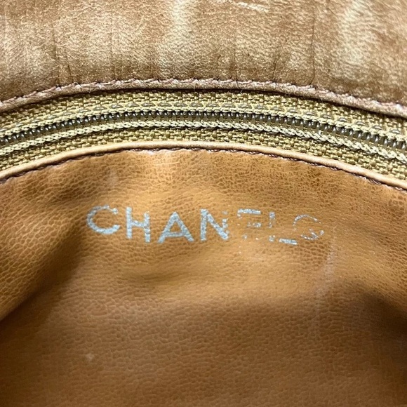 AUTHENTIC CHANEL mini wild stitch bum bag waist bag belt 75cm brown lambskin - Picture 10 of 12